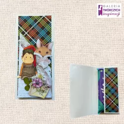 Opakowanie na czekoladę „Lisek i dziewczynka” - 8,5 na 17 cm